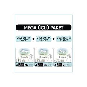 Sleepy Bio Natural Premium Plus Mega Paket Gece Extra 26x3 78 Adet Hijyenik Ped