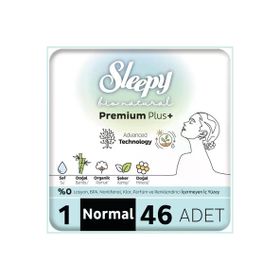 Sleepy Bio Natural Premium Plus Mega Paket Normal 46 Adet Hijyenik Ped
