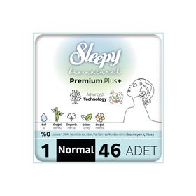 Sleepy Bio Natural Premium Plus Mega Paket Normal 46 Adet Hijyenik Ped