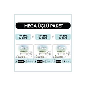 Sleepy Bio Natural Premium Plus Mega Paket Normal 46x3 138 Adet Hijyenik Ped