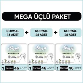 Sleepy Bio Natural Premium Plus Mega Paket Normal 46x3 138 Adet Hijyenik Ped