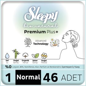 Sleepy Bio Natural Premium Plus Mega Paket Normal 46x4 184 Adet Hijyenik Ped