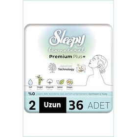 Sleepy Bio Natural Premium Plus Mega Paket Uzun 36 Adet Hijyenik Ped