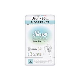 Sleepy Bio Natural Premium Plus Mega Paket Uzun 36 Adet Hijyenik Ped