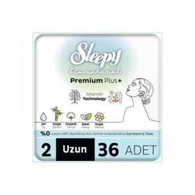 Sleepy Bio Natural Premium Plus Mega Paket Uzun 36 Adet Hijyenik Ped
