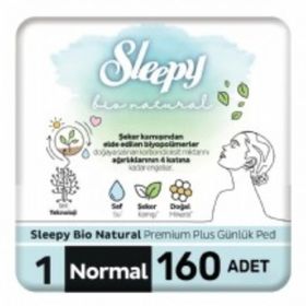 Sleepy Bio Natural Premium Plus Normal 160 Adet Günlük Ped