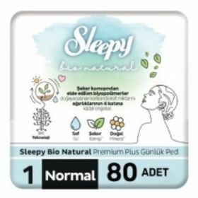 Sleepy Bio Natural Premium Plus Normal 80 Adet Günlük Ped