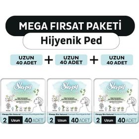 Sleepy Bio Natural Premium Plus Uzun 120 Adet Hijyenik Ped