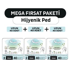 Sleepy Bio Natural Premium Plus Uzun 120 Adet Hijyenik Ped