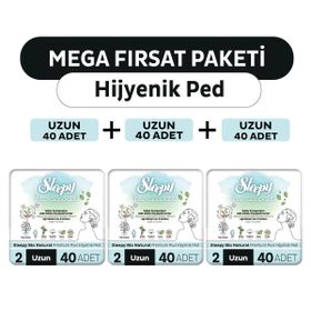 Sleepy Bio Natural Premium Plus Uzun 120 Adet Hijyenik Ped