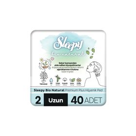 Sleepy Bio Natural Premium Plus Uzun 40 Adet Hijyenik Ped