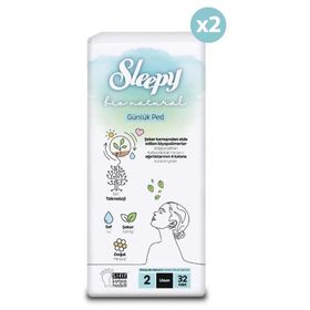 Sleepy Bio Natural Premium Plus Uzun 64 Adet Günlük Ped
