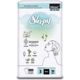 Sleepy Bio Natural Süper Eco Gece 18'li Hijyen Pedi