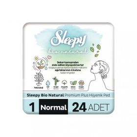 Sleepy Bio Natural Süper Eco Normal 24 Adet Hiyjenik Ped