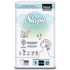 Sleepy Bio Natural Süper Eco Normal 24 Adet Hiyjenik Ped