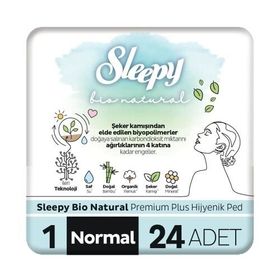 Sleepy Bio Natural Süper Eco Normal 24 Adet Hiyjenik Ped