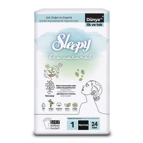 Sleepy Bio Natural Süper Normal 24'lü Hijyenik Ped