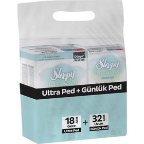 Sleepy Bio Natural Ultra 18 Adet Ped + 32 Adet Günlük Ped