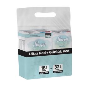Sleepy Bio Natural Ultra 18 Adet Ped + 32 Adet Günlük Ped