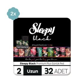 Sleepy Black 2x32'li Premium Plus Günlük Uzun Ped