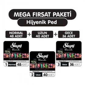Sleepy Black Premium Plus 124x Mega Hijyenik Ped