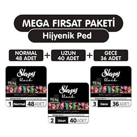 Sleepy Black Premium Plus 124x Mega Hijyenik Ped