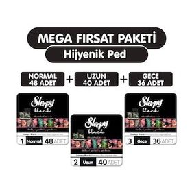 Sleepy Black Premium Plus 124x Mega Hijyenik Ped
