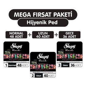 Sleepy Black Premium Plus 124x Mega Hijyenik Ped