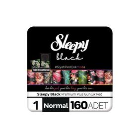 Sleepy Black Premium Plus 160 Adet Normal Günlük Ped