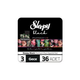 Sleepy Black Premium Plus 36'lı Gece Hijyenik Ped