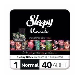 Sleepy Black Premium Plus 40 Adet Normal Günlük Ped