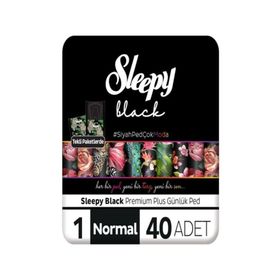 Sleepy Black Premium Plus 40 Adet Normal Günlük Ped
