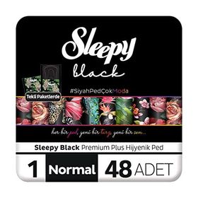 Sleepy Black Premium Plus 48'lı Normal Hijyenik Ped