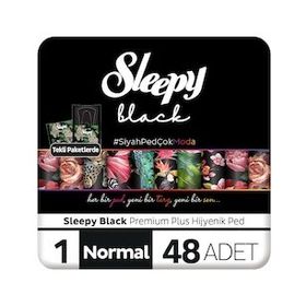 Sleepy Black Premium Plus 48'lı Normal Hijyenik Ped