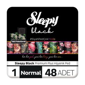 Sleepy Black Premium Plus 48'lı Normal Hijyenik Ped