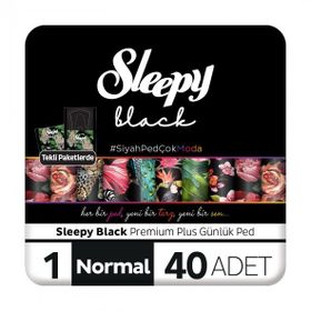 Sleepy Black Premium Plus 4x40 Adet Normal Günlük Ped
