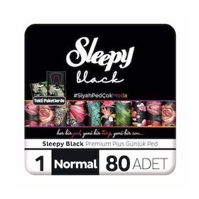 Sleepy Black Premium Plus 80 Adet Normal Günlük Ped