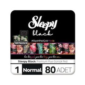 Sleepy Black Premium Plus 80 Adet Normal Günlük Ped