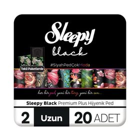 Sleepy Black Premium Plus Uzun 20x Hijyenik Ped