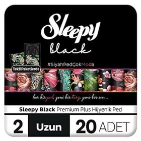 Sleepy Black Premium Plus Uzun 3x20'li Hijyenik Ped