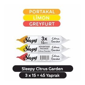Sleepy Citrus Garden 3x15 45 Yaprak Cep Mendili