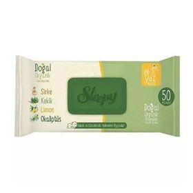 Sleepy Doğal Organik Pamuklu 50 Yaprak Islak Mendil
