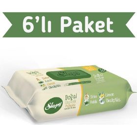 Sleepy Doğal Organik Pamuklu 50'li 6 Paket 300 Yaprak Islak Havlu