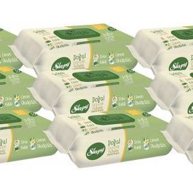 Sleepy Doğal Pamuklu 9x50 Yaprak Islak Mendil