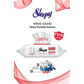 Sleepy Easy 100 Yaprak Clean Kiraz Çiçeği Yüzey Temizlik Havlusu