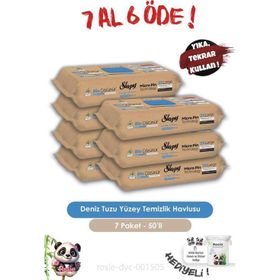 Sleepy Easy 50 Yaprak Clean Bio Çözünür Deniz Tuzu ve Deniz Yosunu Yüzey Temizlik Havlusu (3 adet)