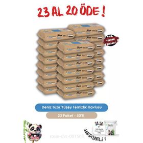 Sleepy Easy 50 Yaprak Clean Bio Çözünür Deniz Tuzu ve Deniz Yosunu Yüzey Temizlik Havlusu (3 adet)