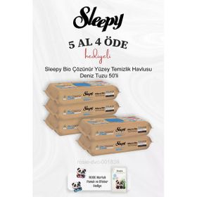 Sleepy Easy 50 Yaprak Clean Bio Çözünür Deniz Tuzu ve Deniz Yosunu Yüzey Temizlik Havlusu (3 adet)
