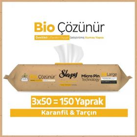 Sleepy Easy 50 Yaprak Clean Bio Çözünür Karanfil ve Tarçın Yüzey Temizlik Havlusu