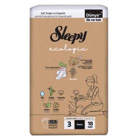 Sleepy Ecologic Gece 18'li Hijyenik Ped